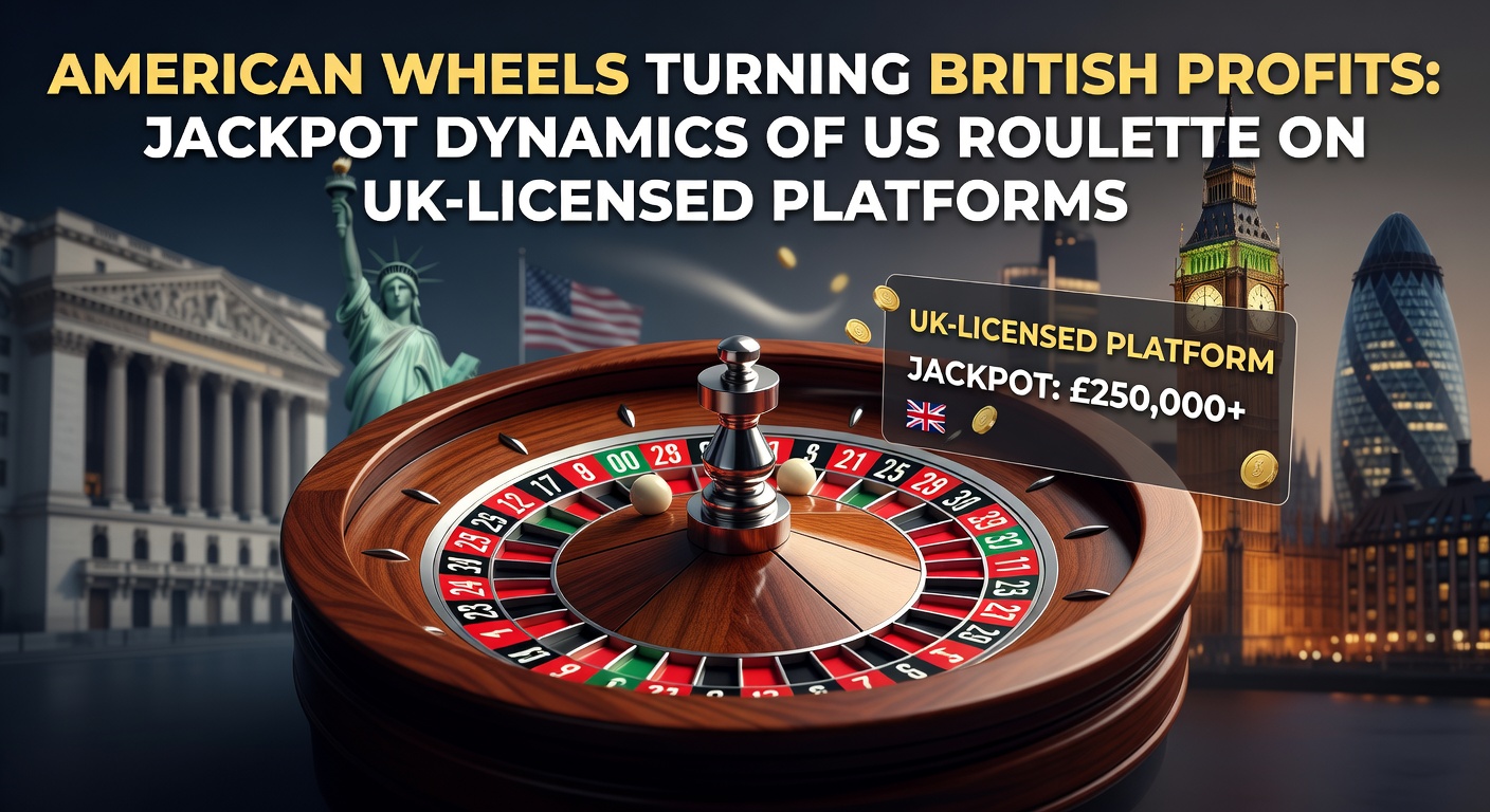 Vibrant American roulette wheel wth double zero pocket, spinning on a digital platform accessible to UK players, highlighting jackpot side bet lights