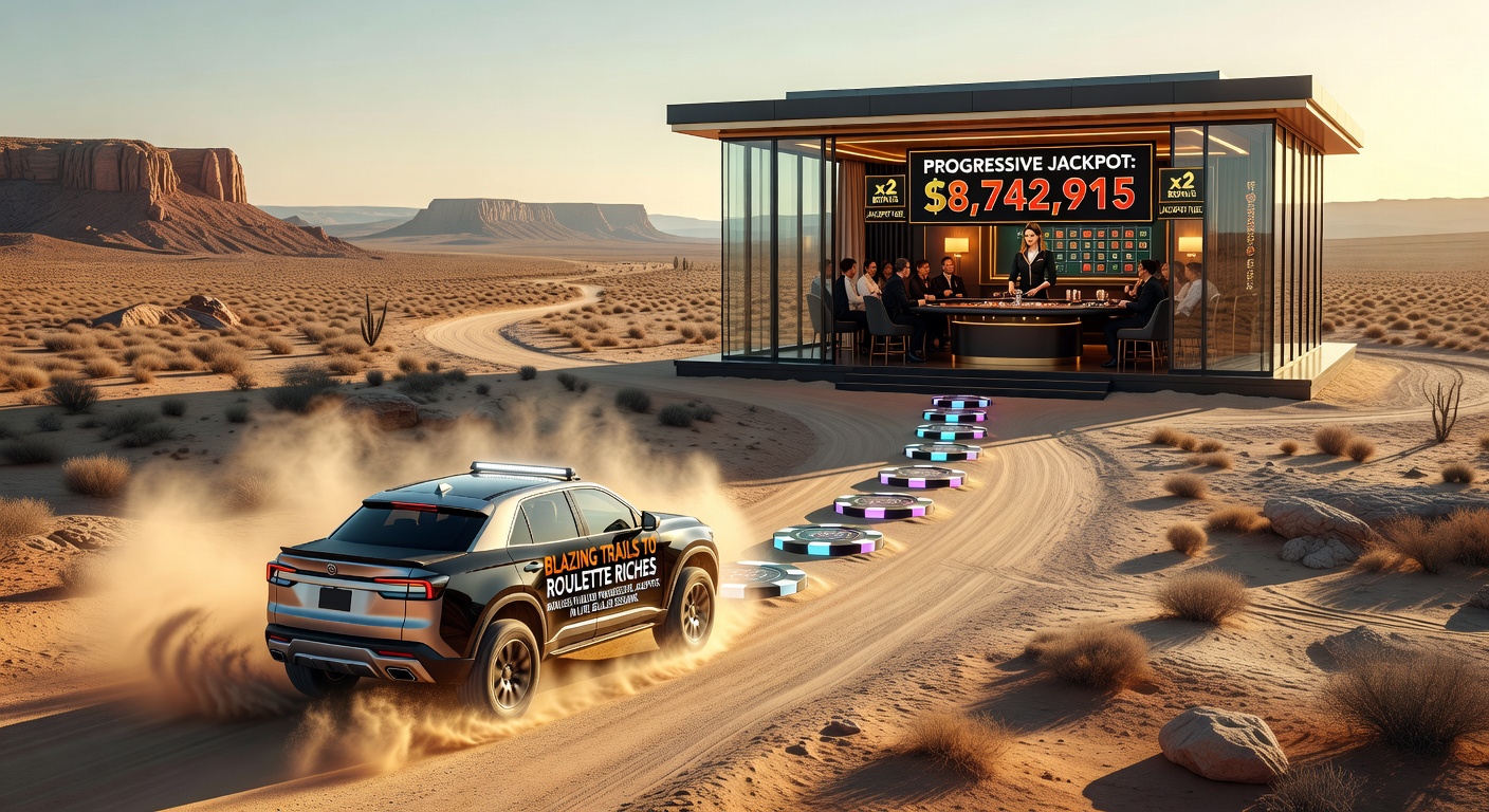 Vibrant live dealer roulette table showcasing a glowing progressive jackpot meter climbing amid bonus highlights and spinning wheel action