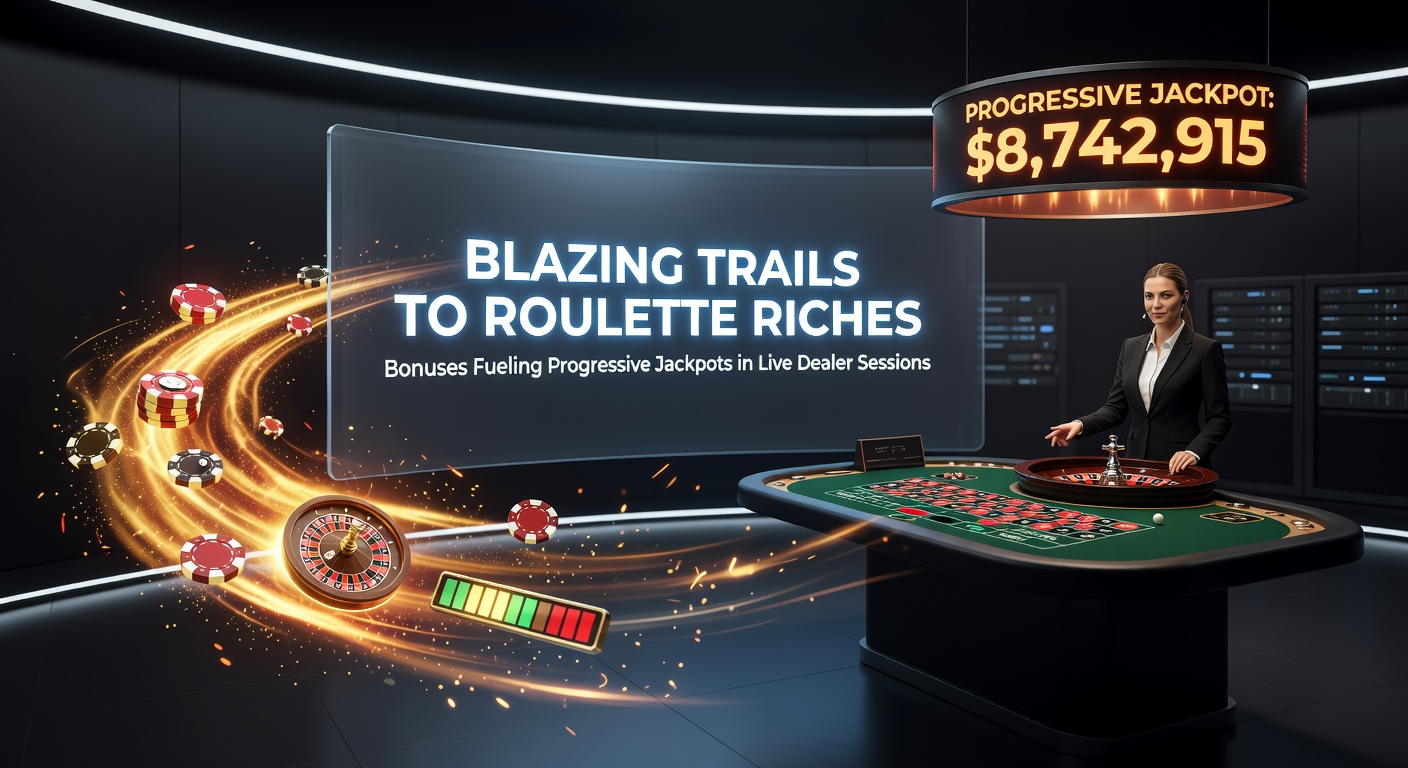 Close-up of a live roulette progressive jackpot payout screen exploding with lights, bonus icons, and a euphoric dealer announcing the win amid cheering virtual crowd