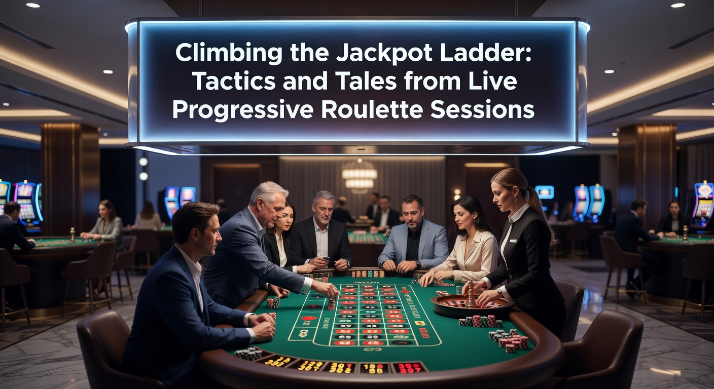 Live dealer spinning roulette wheel with progressive jackpot display climbing in real-time during an intense session