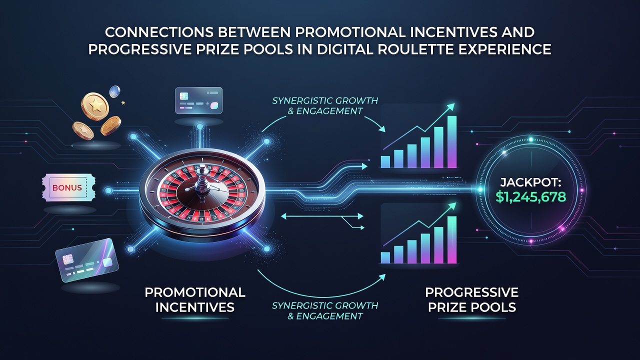 Progressive jackpot display on a digital roulette table with bonus claim notifications visible