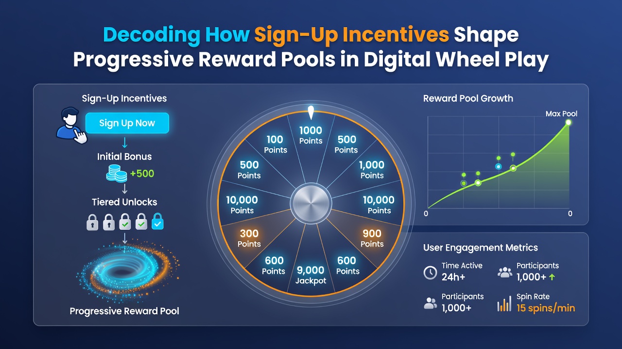 Analytics dashboard tracking progressive reward pool growth linked to sign-up incentives