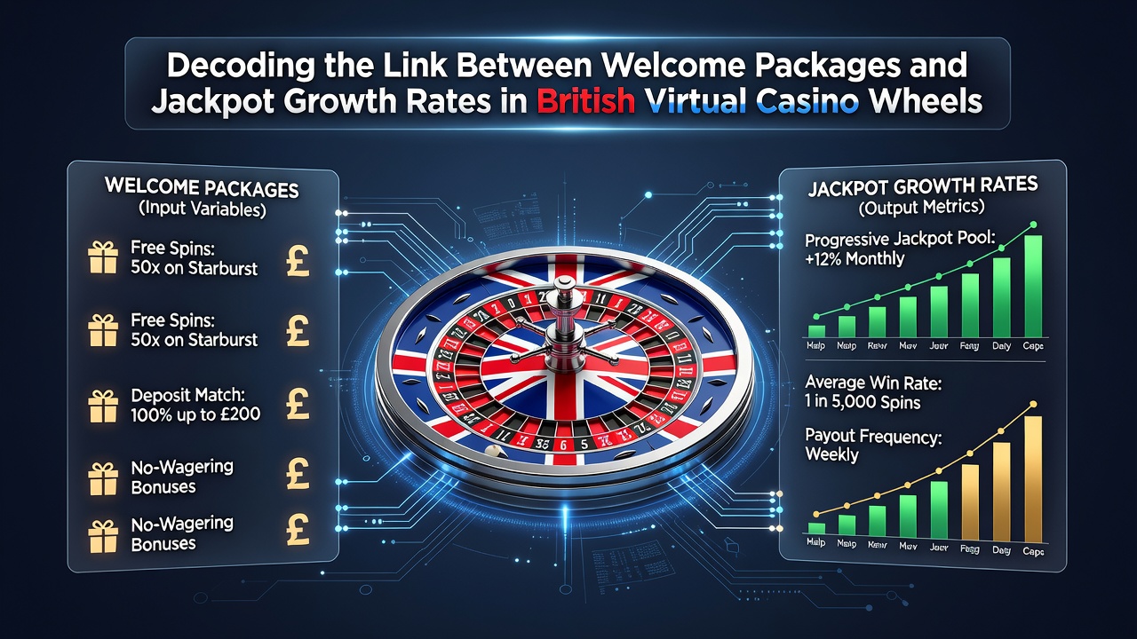 Chart displaying monthly jackpot growth rates correlated with welcome package redemptions on UK virtual roulette platforms