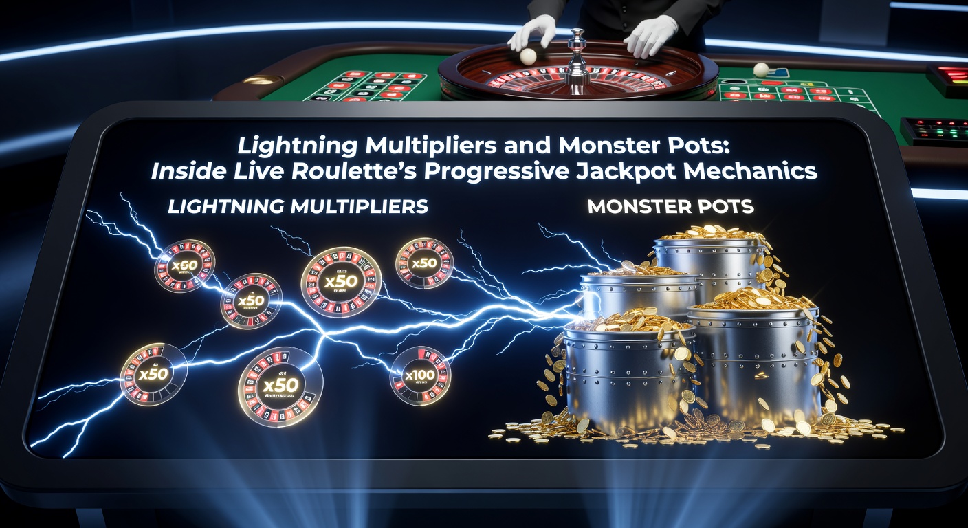 Close-up of a monster pot ticker climbing rapidly on a live roulette interface, with dealer in background and multiplier symbols flashing
