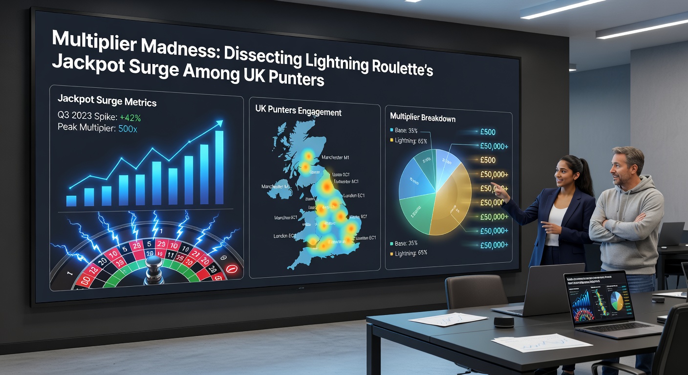 Close-up of a massive Lightning Roulette jackpot payout display, showing cascading multipliers and cheering players in a live casino stream