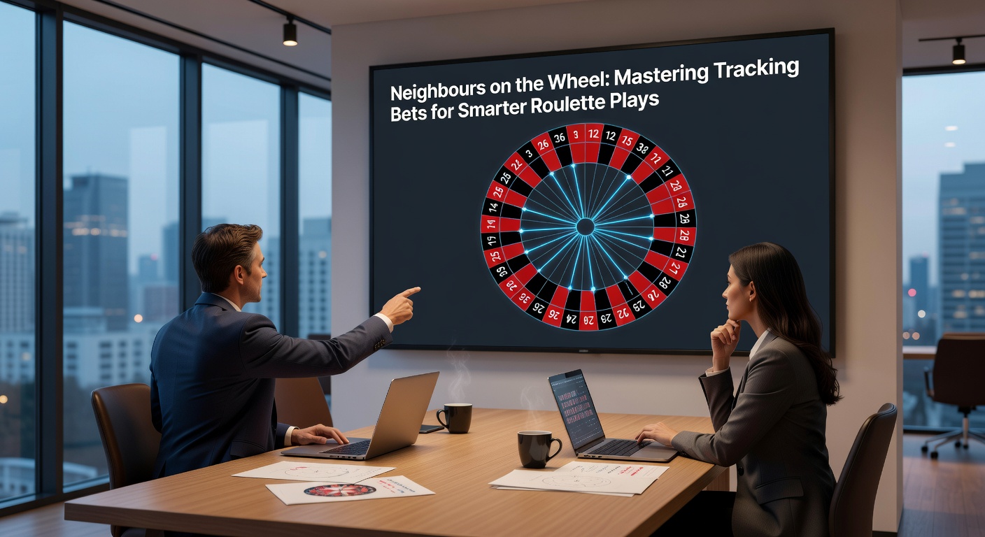 Player at a live roulette table placing a neighbours bet on the electronic panel, with the wheel spinning in the background and recent spin history displayed on screen