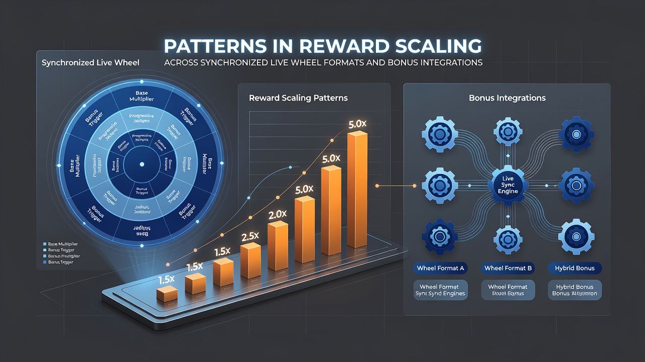 Bonus integration dashboard showing reward scaling metrics on synchronized wheels