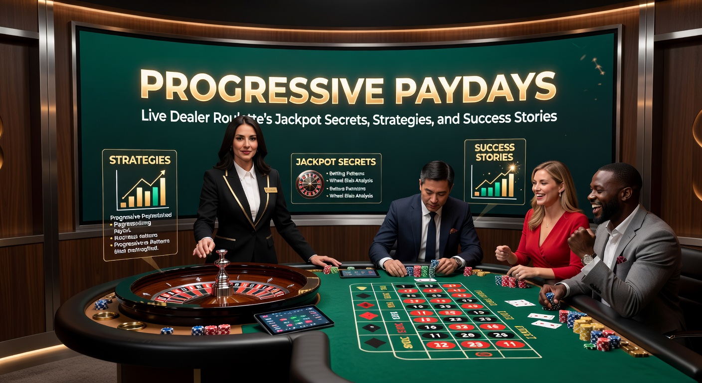 Dynamic live dealer roulette wheel spinning with glowing progressive jackpot meter climbing in the background