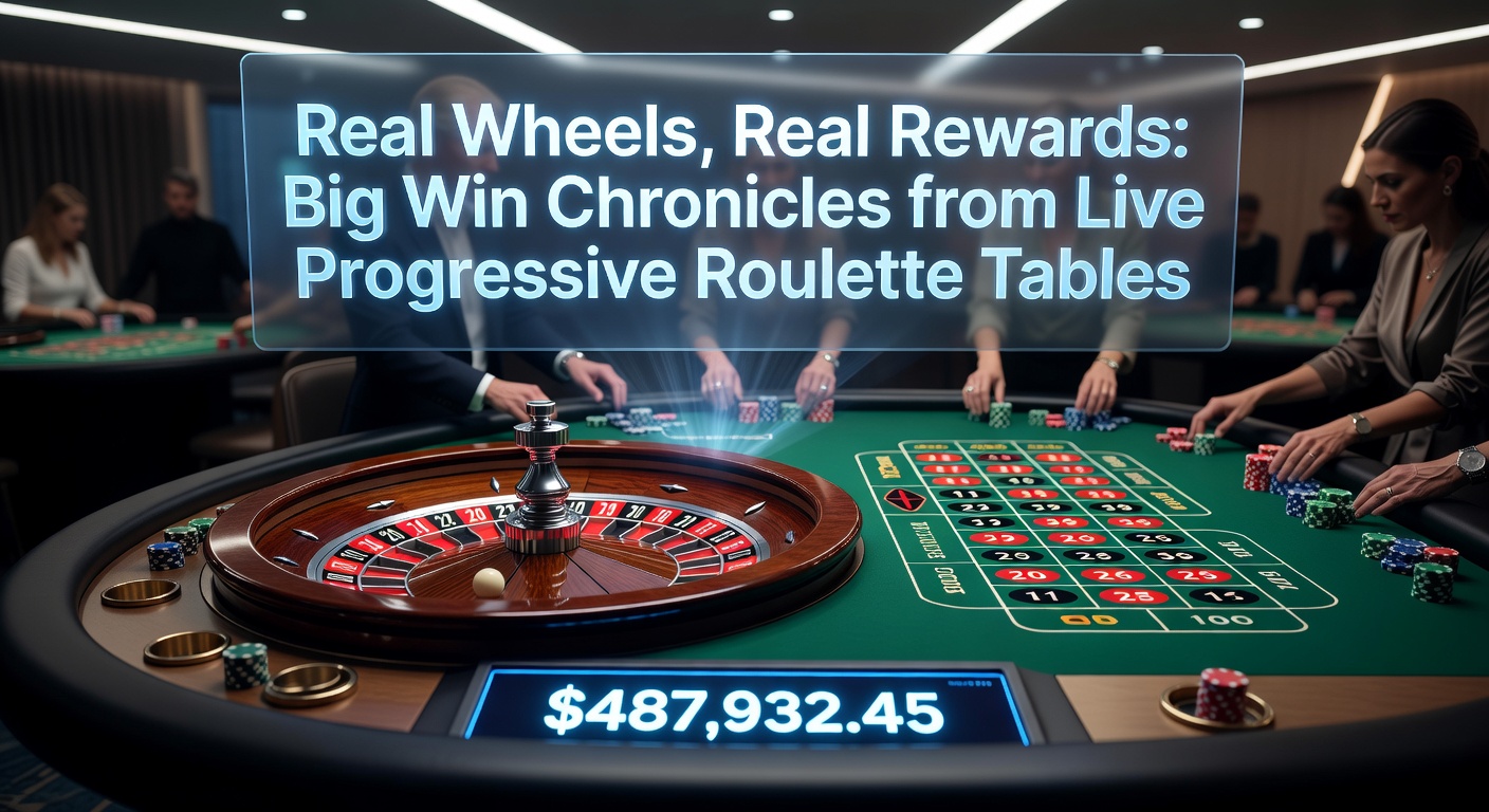 Vibrant live progressive roulette table with spinning wheel and jackpot meter climbing in a bustling casino studio