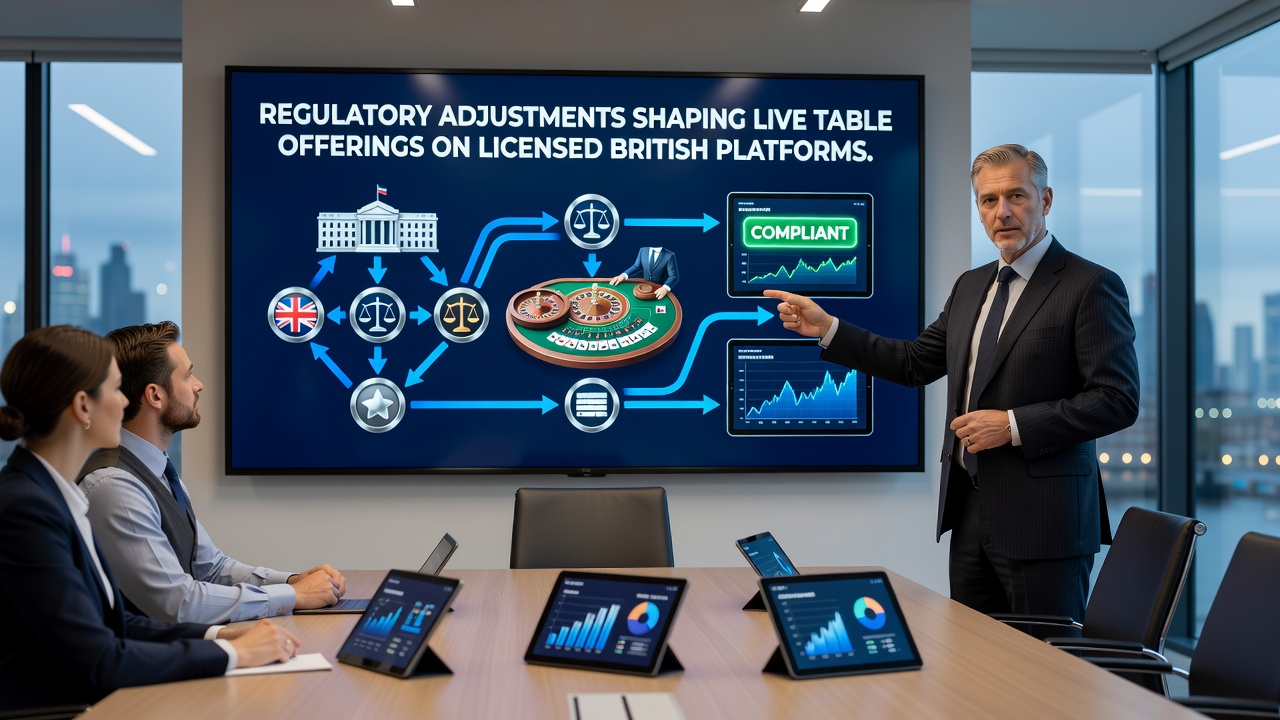 Live table studio setup illustrating compliance measures on licensed platforms